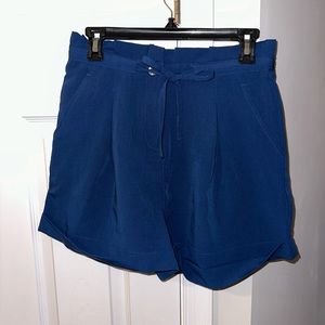 Lauren James blue high waisted shorts, size small